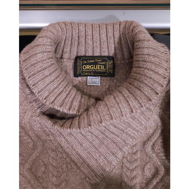 ORGUEIL（オルゲイユ） PULLOVER CABLE KNIT SWEATER 40 BEIGE OR-4172 