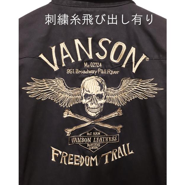 VANSON VANSON バンソン 刺繍入りALL IN ONE XL BLACK 使用感有