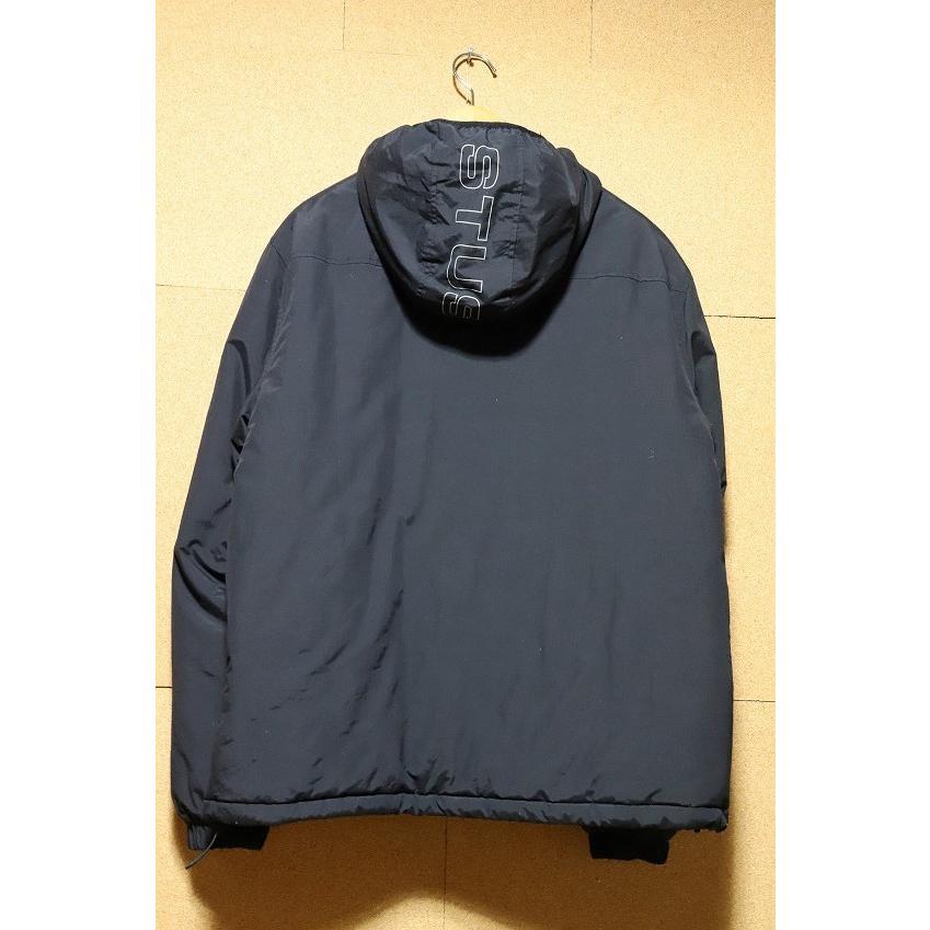 STUSSY ステューシー INSULATED HOODED JACKET L BLK 中綿 PRIMALOFT 