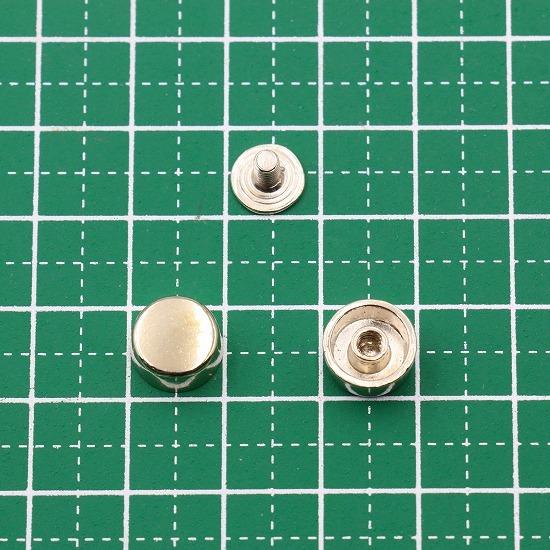 ネジ式 円柱型 底鋲 10mm 10個 全4色 カバン バッグ 底 足 金具 台形