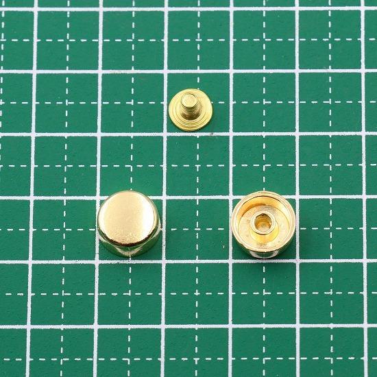 ネジ式 円柱型 底鋲 10mm 10個 全4色 カバン バッグ 底 足 金具 台形