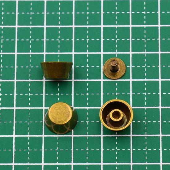 ネジ式 台形型 底鋲 11mm 10個 全5色 カバン バッグ 底 足 金具 台形
