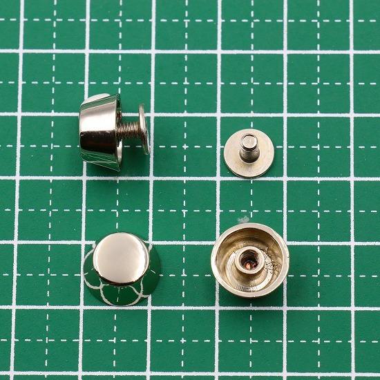 ネジ式 台形型 底鋲 11mm 10個 全5色 カバン バッグ 底 足 金具 台形