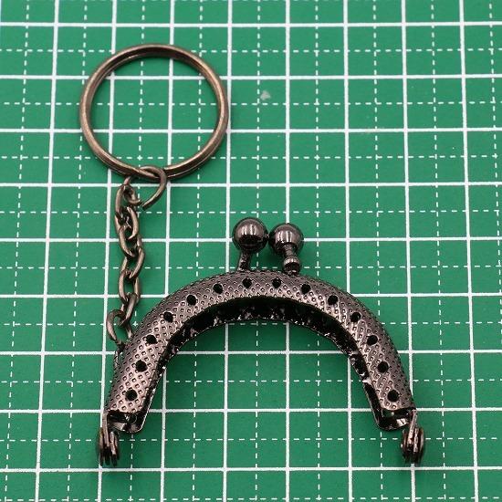 ミニ口金 がま口 キーリング付き 10個セット 全5色(アンティーク