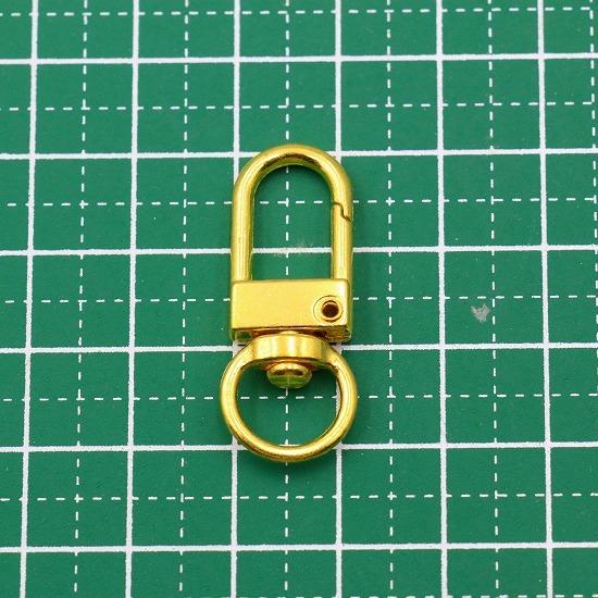 ナスカン ワンタッチ式 10個 全5色 キーホルダー金具 回転 フック