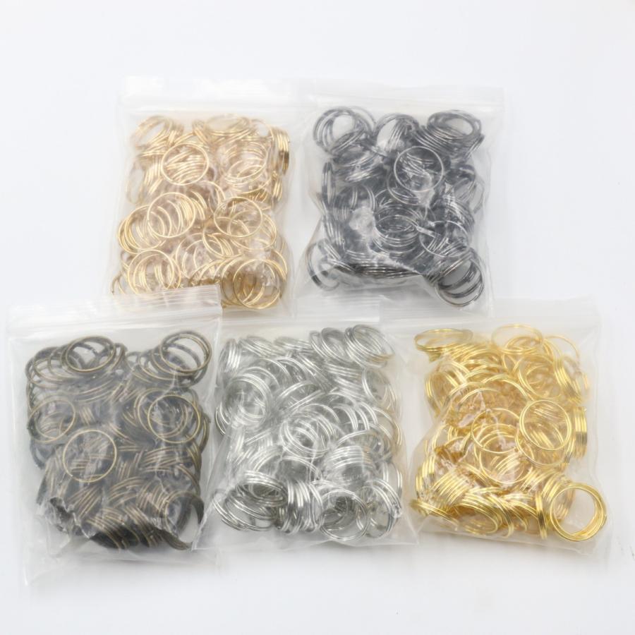 二重丸カン 外径14mm 100個 全5色 二重リング 丸カン ハンドメイド