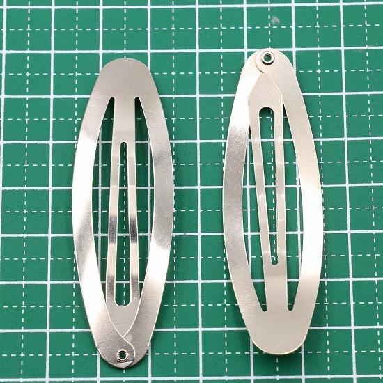 10個】パッチンピン 楕円 オーバル ヘアピン パッチン 大きい ぱっちん