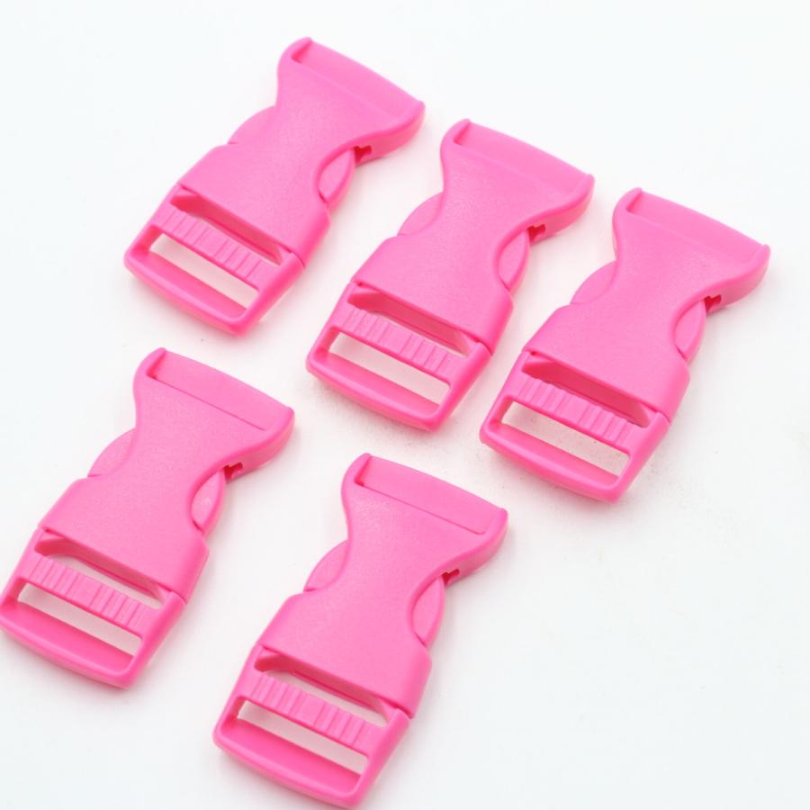 サイドリリースバックル プラスチックバックル 片側アジャスタータイプ 内径20mm 5個セット 全17色 1927ハンドメイド手芸用品