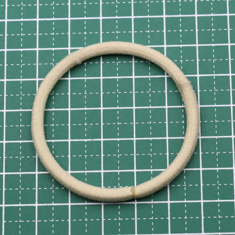 ヘアゴム 直径5cm 太さ4mm 100本セット 全4色(ベージュ、グレー