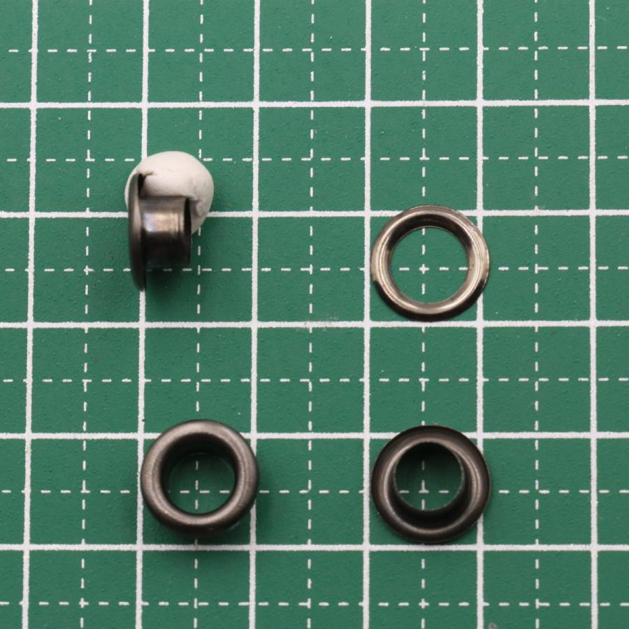 ハトメ 内径 6mm 100個 セット 全4色 ハトメ金具 パーツ ベルト 革 穴