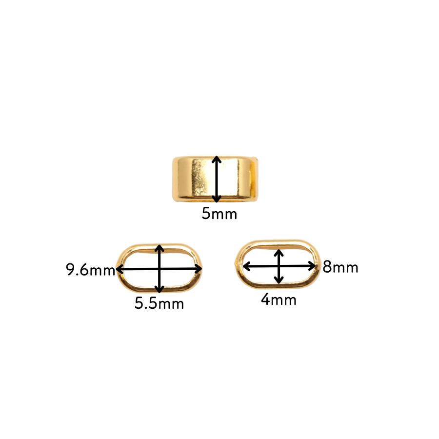 10個] ダブルカン 内径 8mm 全4色 ストラップ 紐止め パーツ スマホ