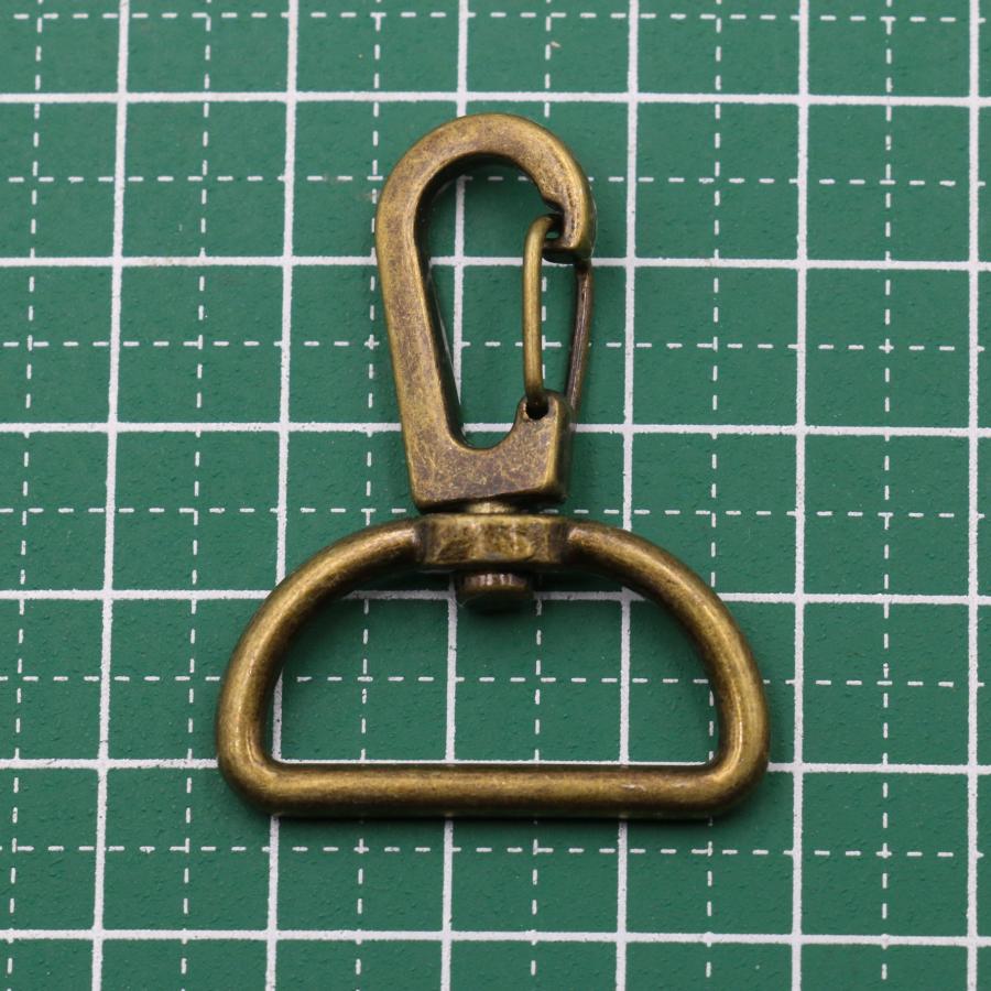 10個] アミナスカン 25mm 内径 ナスカン 金具 押し込み 回転式 ロック