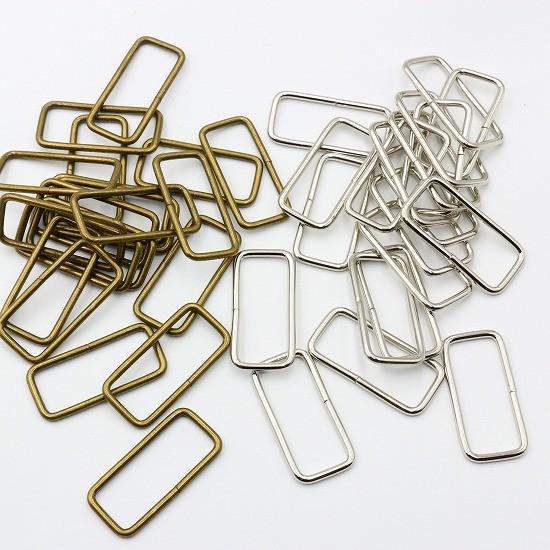 角カン 38mm 内径 20個 セット 全2色 金具 大 大きい サイズ 四角カン