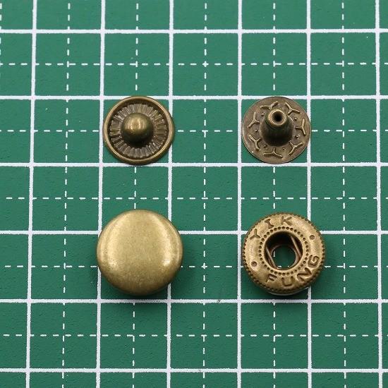 バネホック 50組セット 3サイズ(10mm, 12mm, 15mm) バネホックセット バネホックハンシャ ボタン バネホック 種類 小 全5色(ゴールド、シルバー、ブラック等)｜u2-parts-koubou｜03