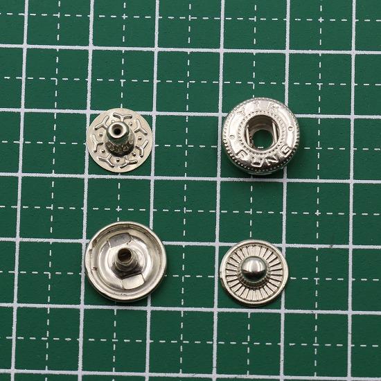 バネホック 50組セット 3サイズ(10mm, 12mm, 15mm) バネホックセット バネホックハンシャ ボタン バネホック 種類 小 全5色(ゴールド、シルバー、ブラック等)｜u2-parts-koubou｜06