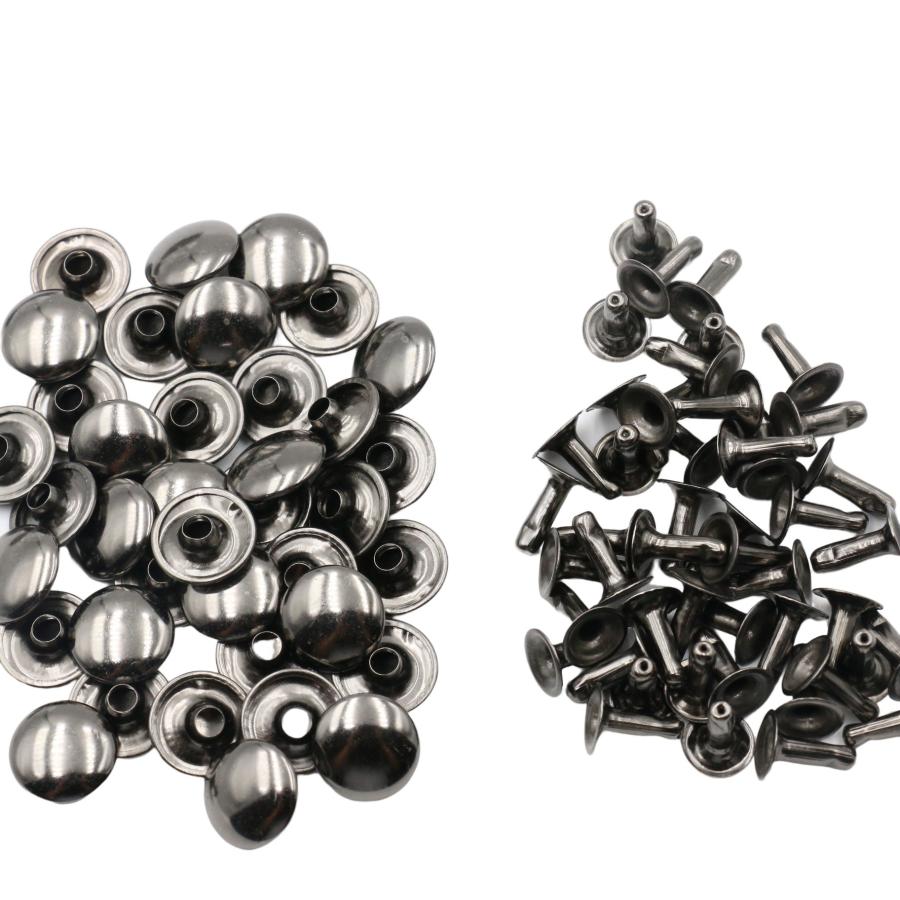 片面カシメ 短足 12mm 10mm足 100組セット 全5色 カシメ 大カシメ 金具 