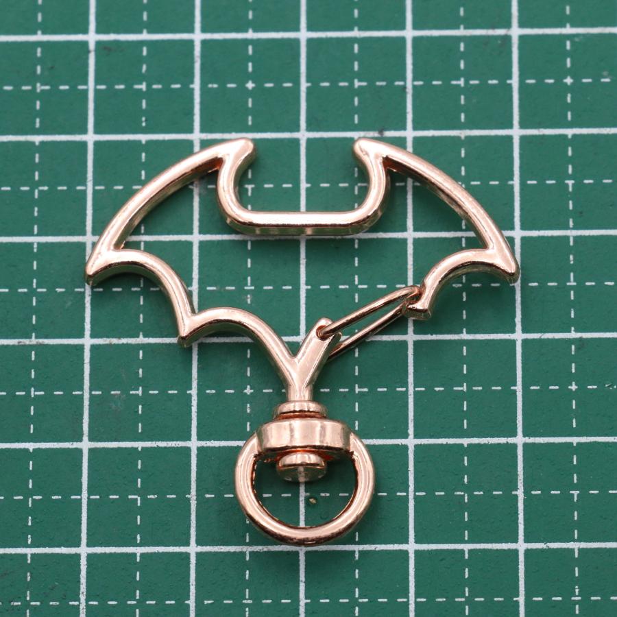 10個] ナスカン コウモリ キーホルダー 金具 パーツ 丸カン おしゃれ