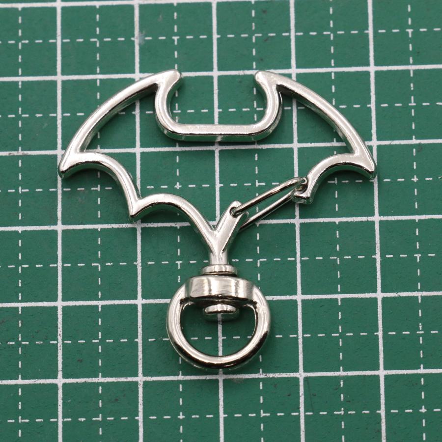 10個] ナスカン コウモリ キーホルダー 金具 パーツ 丸カン おしゃれ