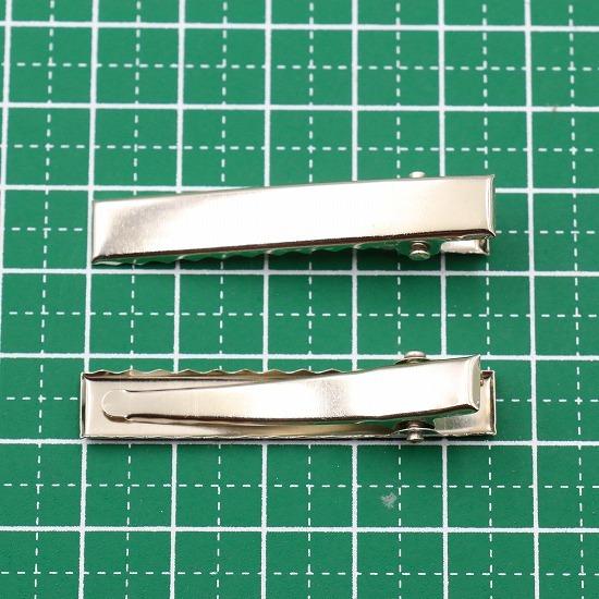 やっとこピン 50個セット 45mm 幅7.5mm ストレート ヘアクリップ
