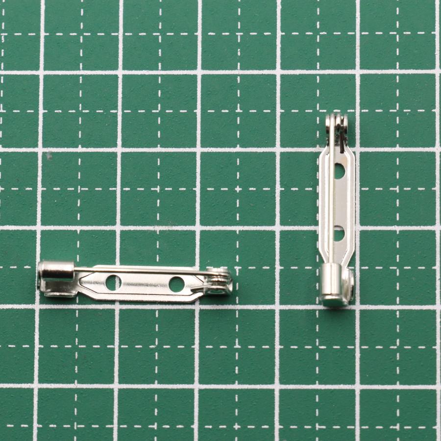 10個] ブローチピン 24mm 針先が隠れる 貼り付けピン 縫い付け