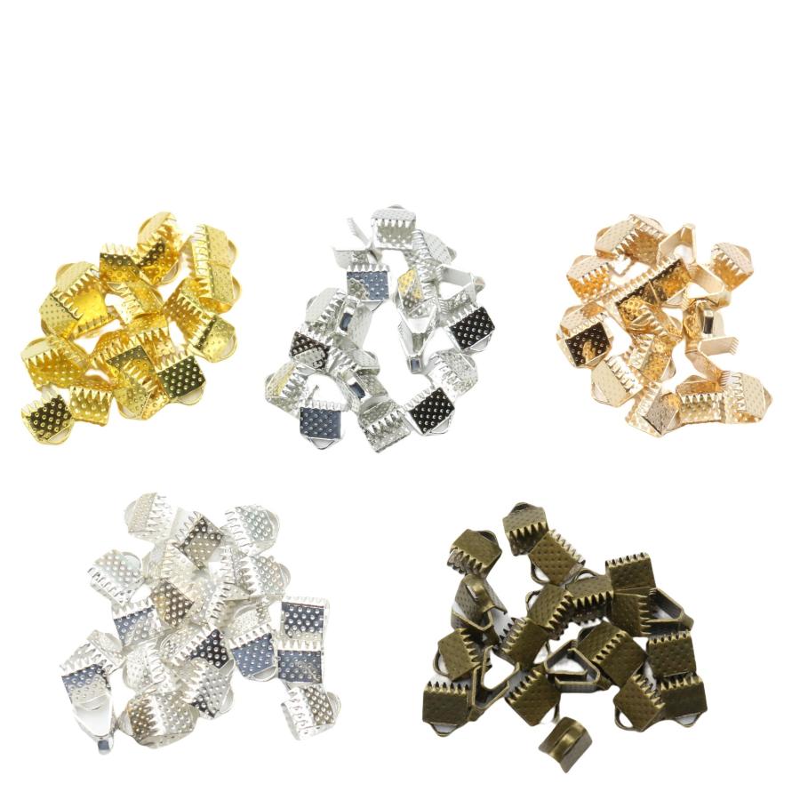 50個セット] ワニカン 金具 6mm ワニ口 クリップ ワニグチ 紐止め