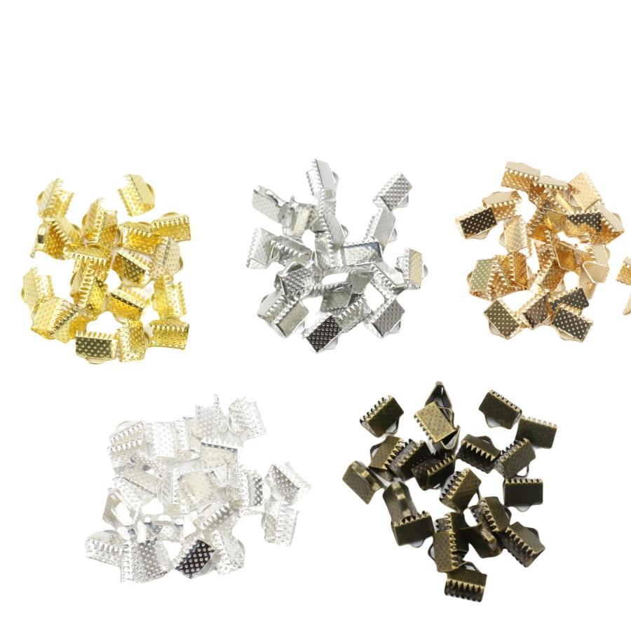 50個セット] ワニカン 金具 8mm ワニ口 クリップ ワニグチ 紐止め