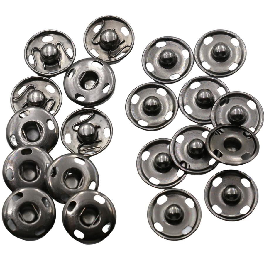 10組] スナップ ボタン 15mm 縫い付け 全5色 スナップボタン 手芸 修理 