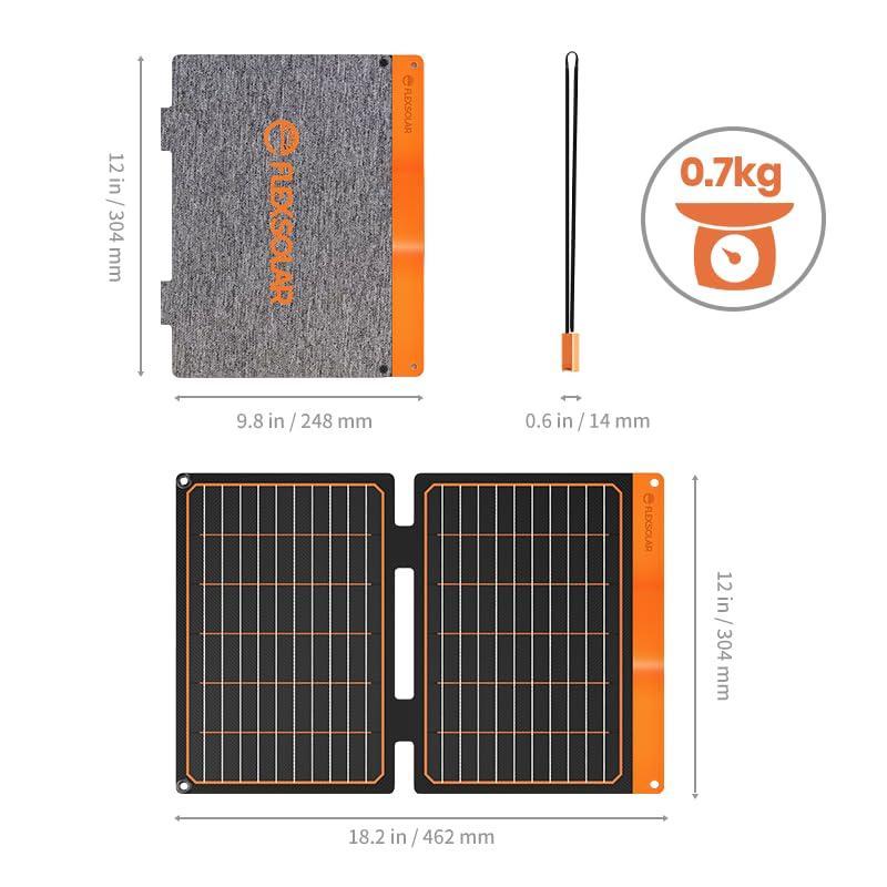 FlexSolar ソーラーパネル 20W 5V ポータブルソーラー充電器 IP67防水USB-A QC3.0 USB-C出力付き スマートフォン/｜u2-select-shop｜05