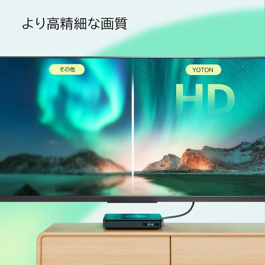 YOTON ミニ DVD プレーヤー HDMI 出力のみ 同期 TV/プロジェクター USB 電源 フル HD リージョンフリー DVD 録画番組再｜u2-select-shop｜05