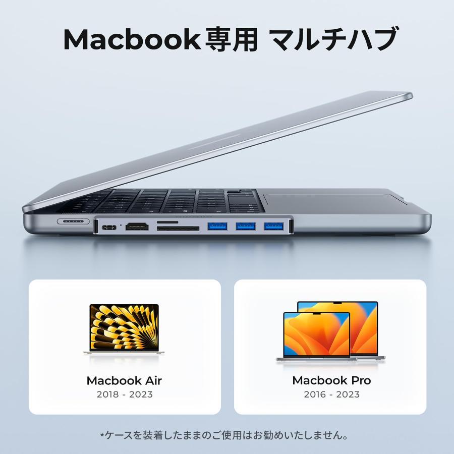 GIISSMO Macbook ハブ Macbook Air Pro 2023 7ポート USB Type C ハブ(サイズ改良) 4K＠60Hz｜u2-select-shop｜07