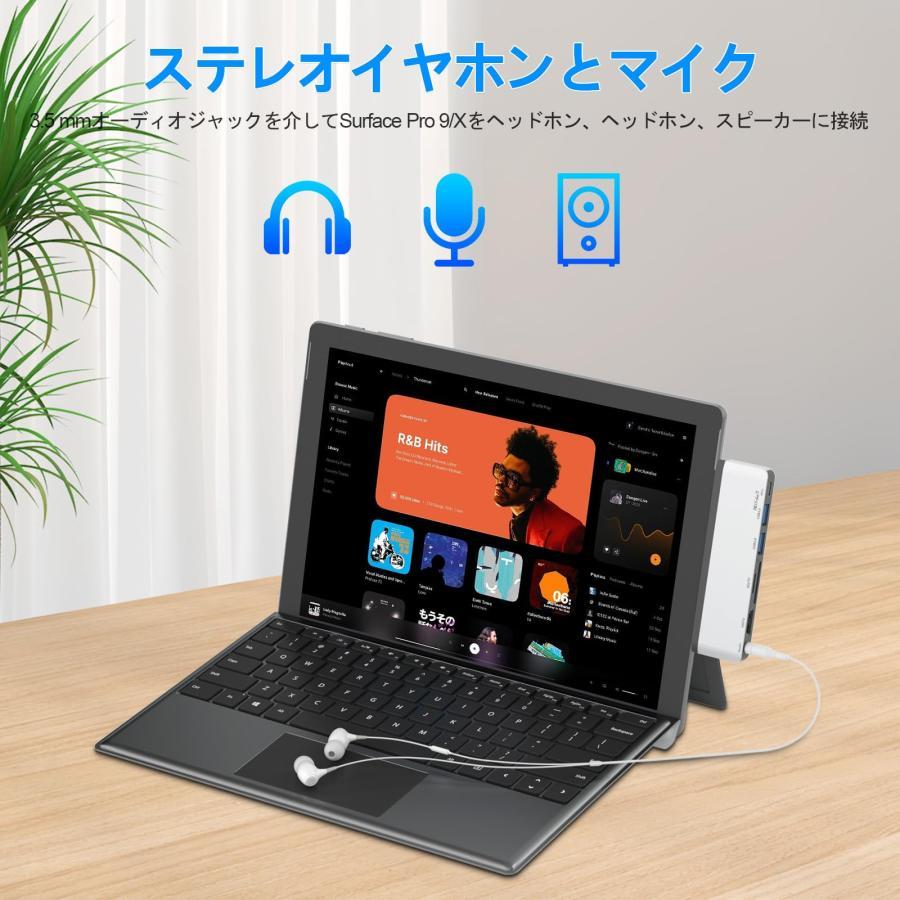 Surface Pro 9 ハブ 4K HDMI, USB-C Thunerbolt 4 (ビデオ+データ+100W PD充電), 2xUSB3.0｜u2-select-shop｜07