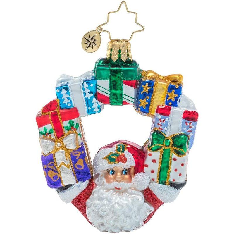 Christopher　Radko　ハンドメイド　喜びの指輪　宝石　ヨーロピアンガラス　クリスマスツリーオーナメント　装飾