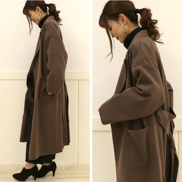 アウター レディース コート ロング丈 体型カバー 羽織り 起毛コート ビックシルエット ガウン チェスターコート リバーコート Ct9669 U2me2 ユーツーミーツー 通販 Yahoo ショッピング