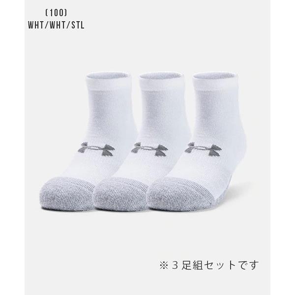 アンダーアーマー メンズ ソックス 靴下 3足組 通学 3Pソックス 1346753 ヒートギア（夏用） UNDER ARMOUR ローカットソックス（3足組）｜uacv｜06