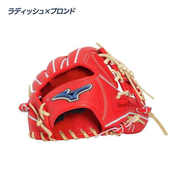 硬式野球用グローブ ブルー×レッド×ホワイト MIZUNO（ミズノ） 野球 グローブ 硬式 内野用 高校野球対応 サイズ10