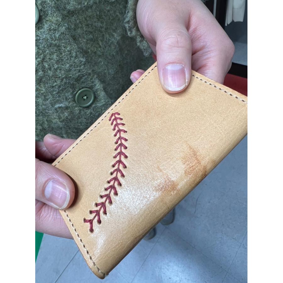 超野球専門店CVオリジナル 野球 名刺入れ 革 野球ボールデザイン