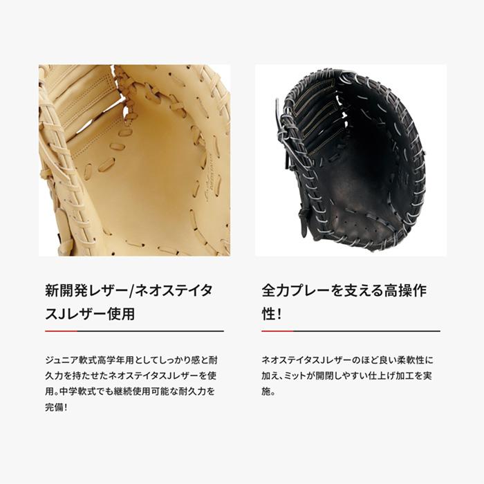 ゼット（ZETT） 野球 ファーストミット 軟式 ジュニア 少年用 一塁用