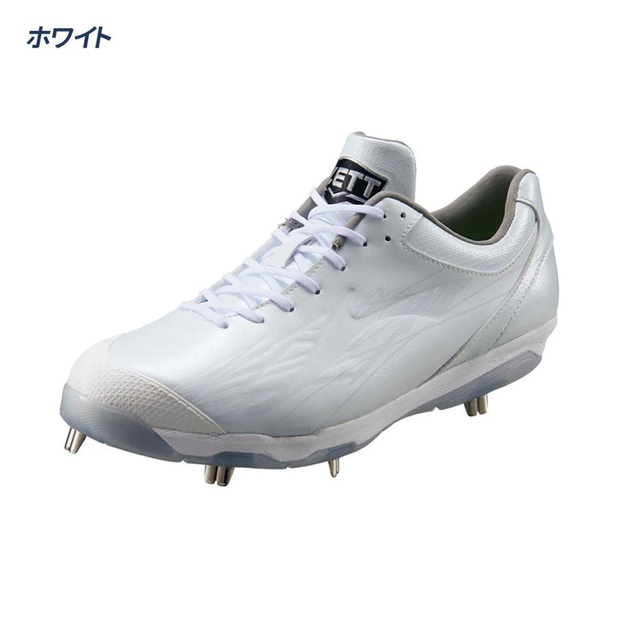 スパイク 野球 ホワイト ゼット（ZETT） 野球 スパイク 金具スパイク 高校野球対応 3Eαラスト