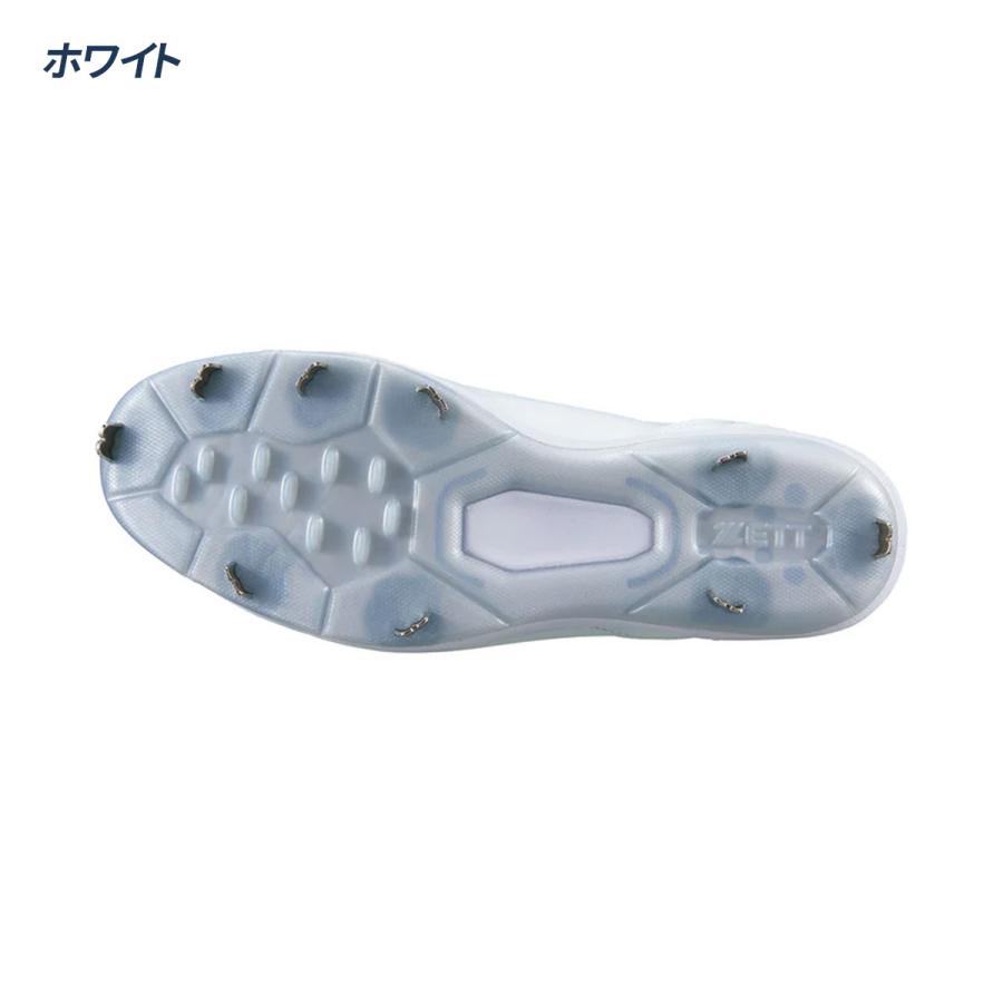 ZETT 野球スパイクホワイト 3足セット ゼット（ZETT） 野球 スパイク 金具スパイク 高校野球対応 3Eαラスト