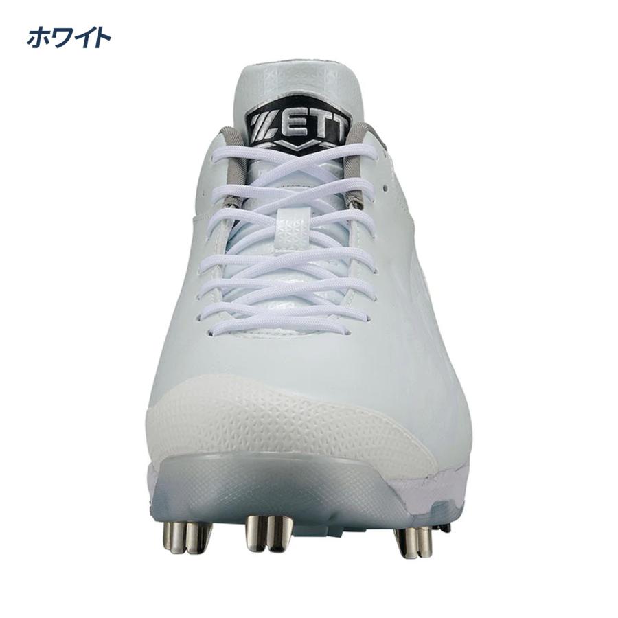 ZETT 野球スパイク金属白 25.5 ゼット（ZETT） 野球 スパイク 金具スパイク 高校野球対応 3Eαラスト