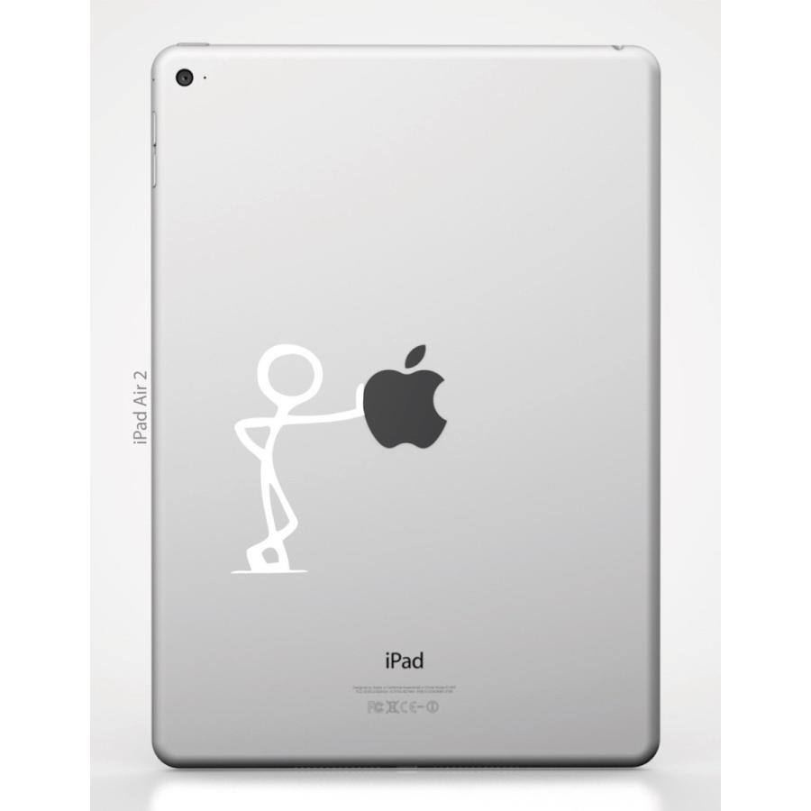 MacBook Air / Pro マックブック 9.7インチ iPad Pro iPad Air 2 アイパッド ステッカー シール 人 リーン Lean｜uandme｜02