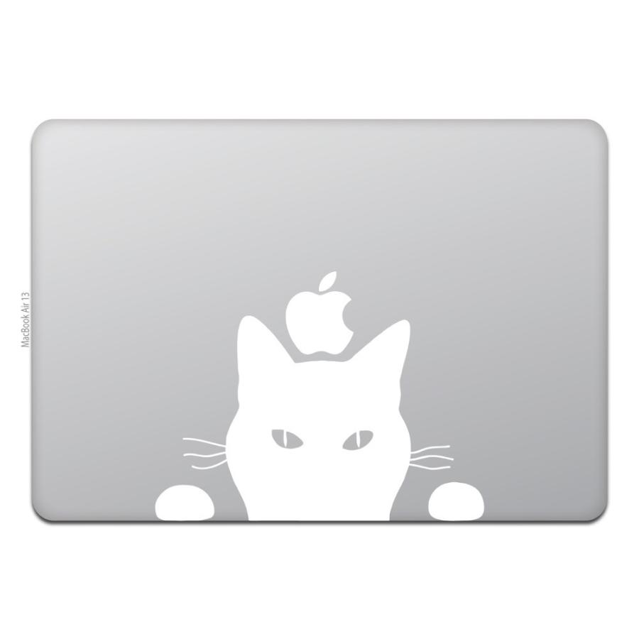 MacBook Air / Pro マックブック ステッカー シール 猫 黒猫 ブラック キャット SOON｜uandme｜04