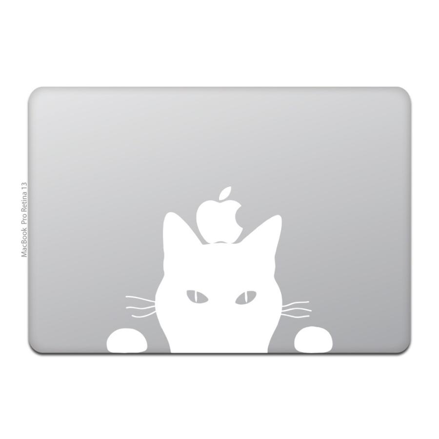 MacBook Air / Pro マックブック ステッカー シール 猫 黒猫