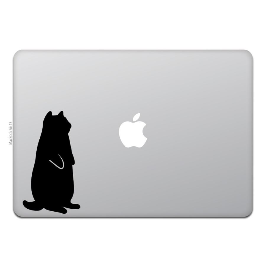 MacBook Air / Pro マックブック ステッカー シール 猫 黒猫 太った猫 Fat Cat｜uandme