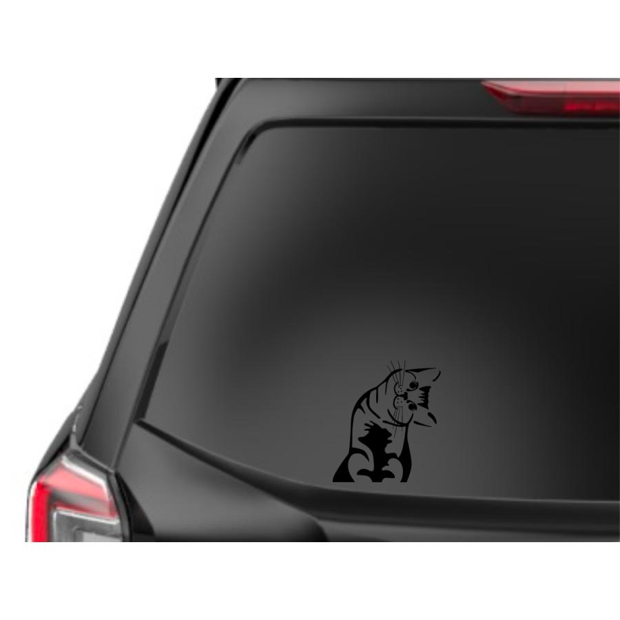 カインドストア 自動車 ステッカー カー リア ウィンドウ デカール 猫