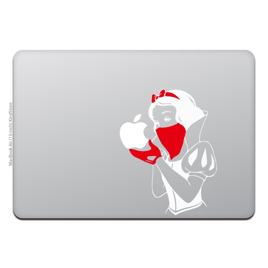 カインドストア MacBook Air / Pro 13インチ マックブック ステッカー シール 白雪姫 リベンジ 白雪姫の逆襲 赤いマスクとリボン M843｜uandme｜03