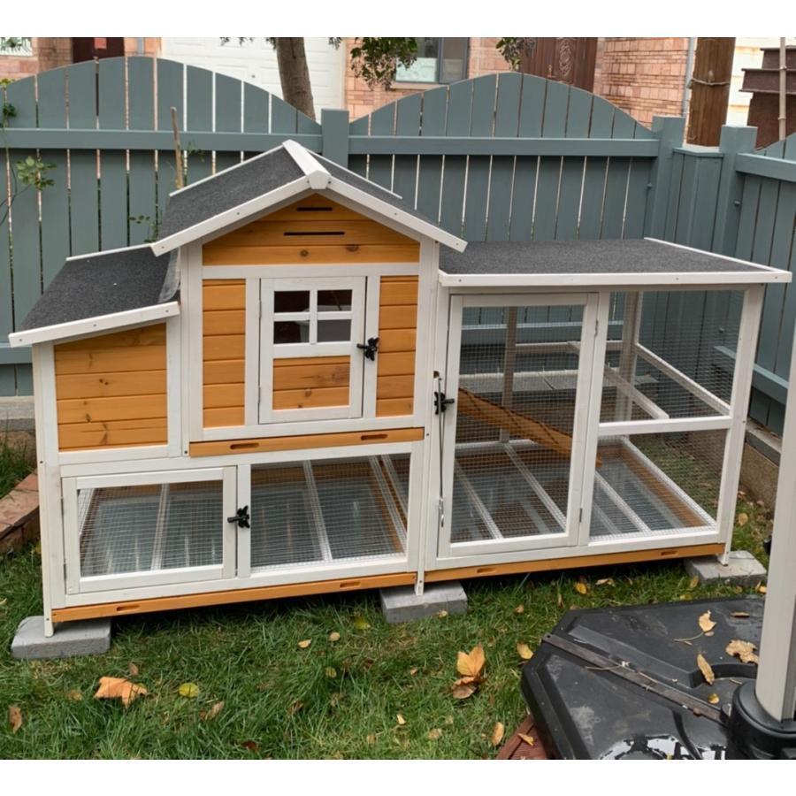 ［即日発送］ ウサギ 屋外飼育 丈夫 ペットケージ 特大別荘 高品質超大型犬ハウス 飼育ケージ 犬 猫 鶏 鴨 猫用 透明なドア 室内外兼用 取り付けやすい 防腐材 【BC2469622213】(89802円)