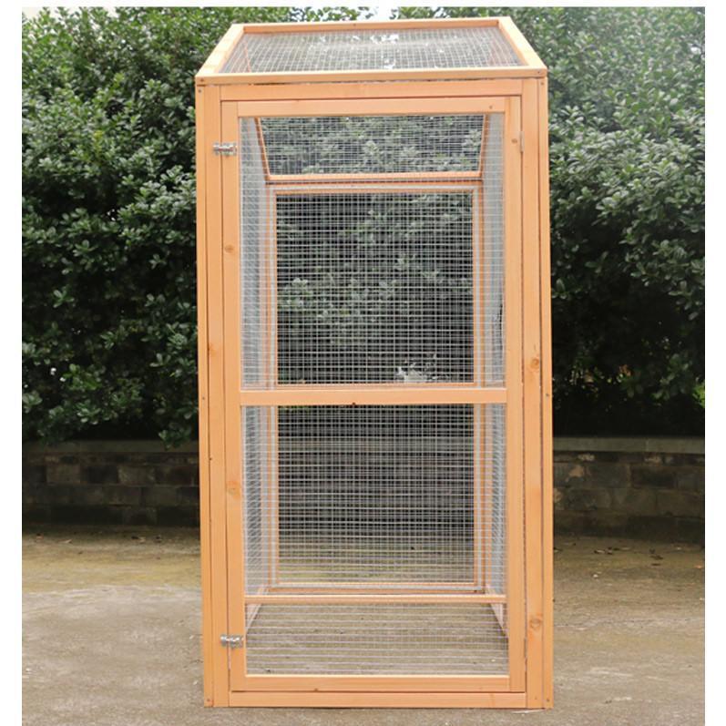 USED 透明なドア 別荘 大型インコ用　バード 鳥籠 飼育ケージ 小動物 ペット 松の木 鳥 鶏 鴨 うさぎ 室外 転倒防止 組立式 防腐材 【YWU1613247410】(58662円)