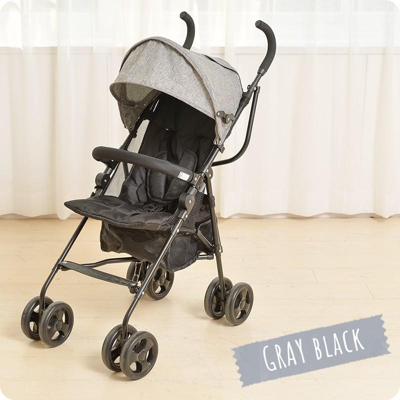 新発売】【新発売】KISS BABY おでかけバギー グレー×ブラック B型