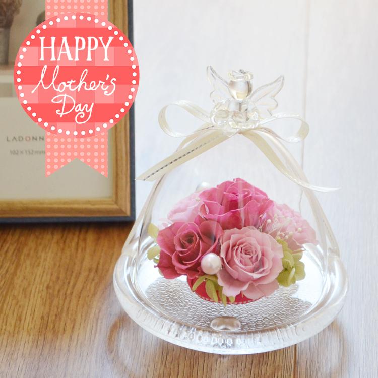 遅れてごめんね母の日 プリザーブドフラワーアレンジメント ガラスエンジェル プレゼント 花 お花 インテリア ギフト 100 Flower Ga ゆうびどう 通販 Yahoo ショッピング